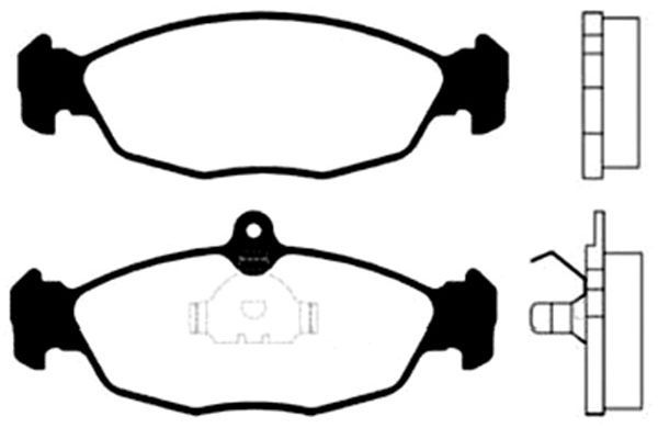 KAVO PARTS Комплект тормозных колодок, дисковый тормоз BP-1002